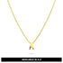 Initials Brick Alphabet Letter Necklace Gold Layered Steel Jewellery
